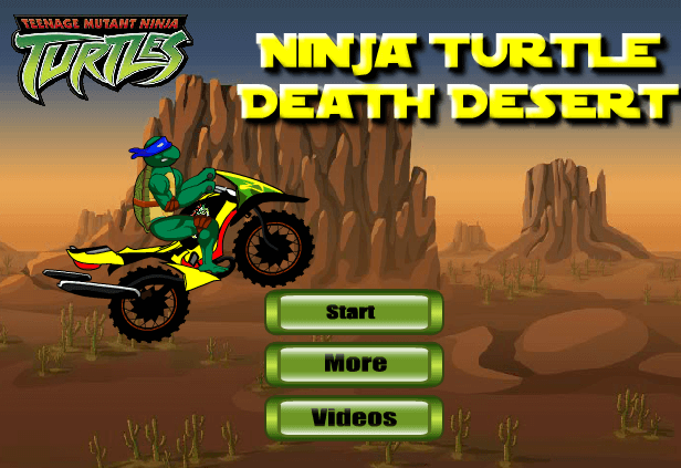 لعبة سلاحف النينجا لقيادة الدراجة النارية في الصحراء